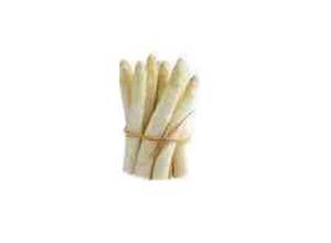 Botte d'asperges blanches fraîches