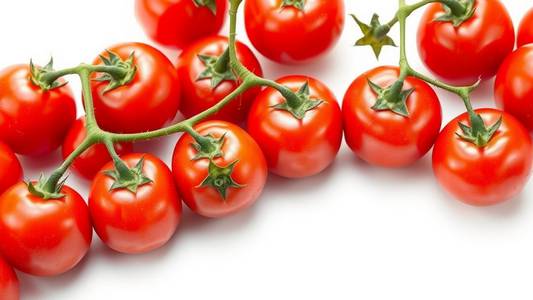 Tomates rouges sur une branche.